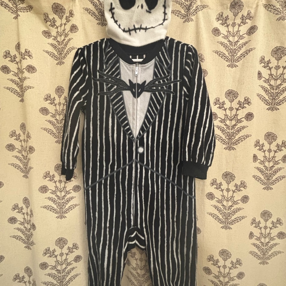 Disney Black and White Striped Nightmare Before Christmas Onesie